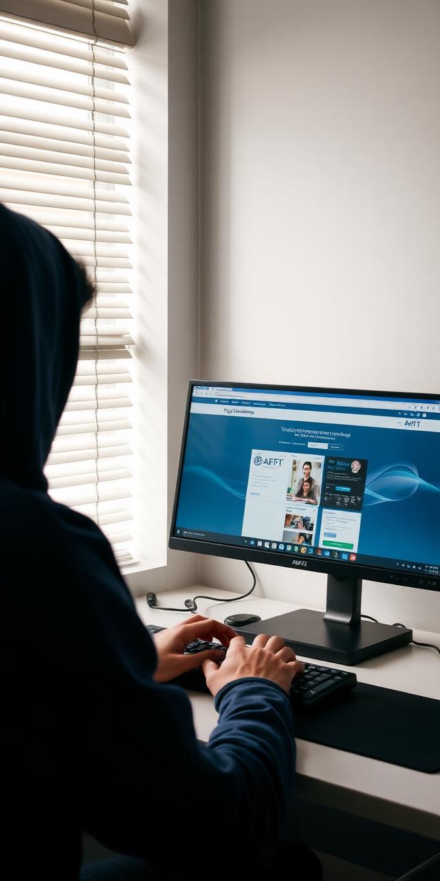 Student using the EAFIT portal